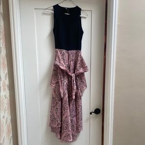 Elegant Black and Pink Sleeveless Maje Dress